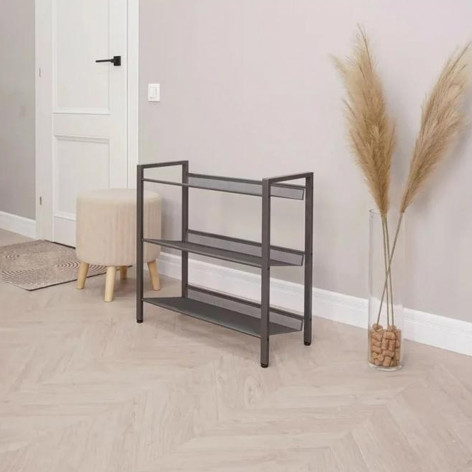 Подставка металлическая для обуви 3-х ярусная 67х27х61 см черный Торонто 23 ЗМИ