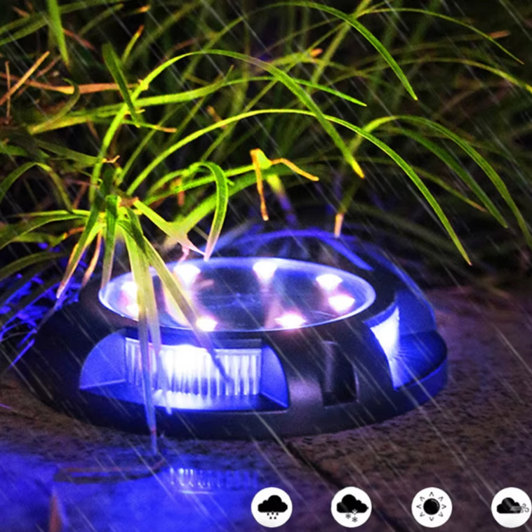 Изображение Фонарь садовый 11*11*14 см 8 Led солнечная батарея 600 мАч черный XS10821 Baizheng