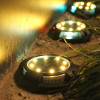 Миниатюра Фонарь садовый 11*11*14 см 8 Led солнечная батарея 600 мАч черный XS10821 Baizheng
