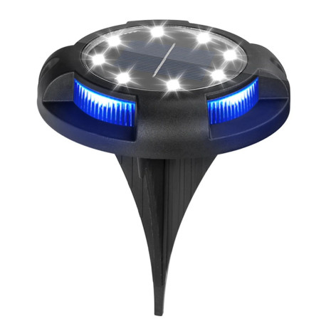 Фонарь садовый 11*11*14 см 8 Led солнечная батарея 600 мАч черный XS10821 Baizheng