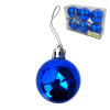 Мини фото Набор пластиковых шаров d-4 см 6 шт синий Глянец Серпантин