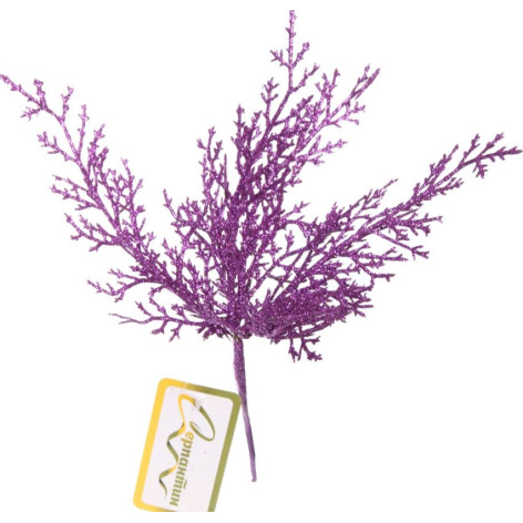 Ветка декоративная 25 см сиреневый Зимний танец