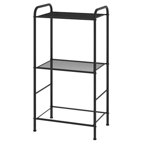 Стеллаж металлический 3-х ярусный 45,5х30х85,5 см черный Валенсия 13 ЗМИ