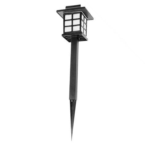 Фонарь садовый  8,6*38 см солнечная батарея 600 мАч черный Пламя Baizheng