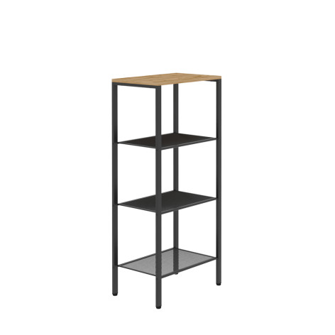 Стеллаж металлический 4-х ярусный 47х30х114 см черный Торонто 14 ЗМИ