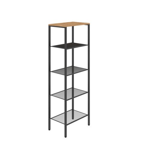 Стеллаж металлический 5-ти ярусный 47х30х146,5 см черный Торонто 15 ЗМИ