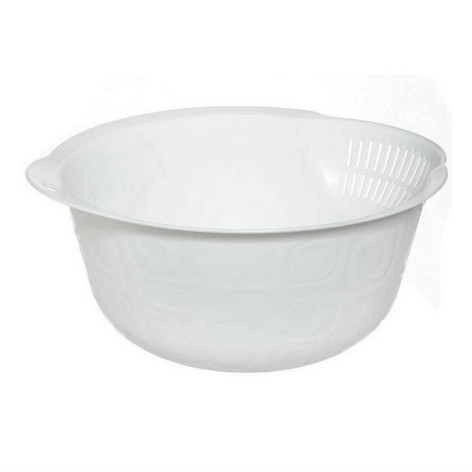 Миска пластиковая 23х20,7х10,1 см для мытья круп снежно белый Krita Berossi
