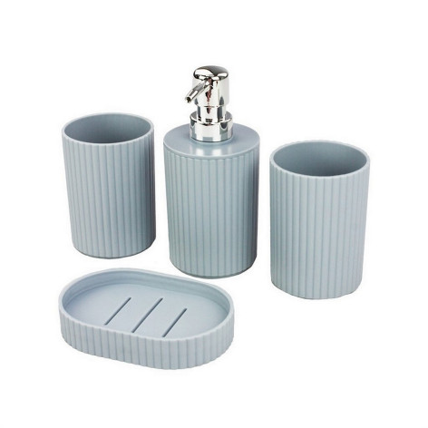 Набор пластиковый для ванной 4 пр серый TY-8263 Baizheng