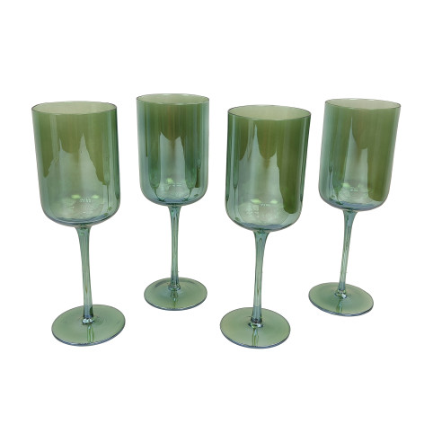 Набор стеклянный бокалов 4 пр 350 мл под упак 6985 Green  Коралл