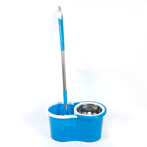 Набор ведро пластиковое с отжимом 13 л+ швабра металл 45,3х25,5х23 см под упак синий Baizheng