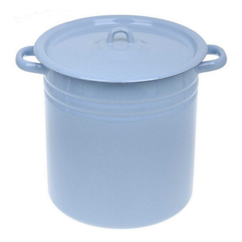 Кастрюля эмалированная 12 л петля цилиндрическая серо-голубой Стальэмаль