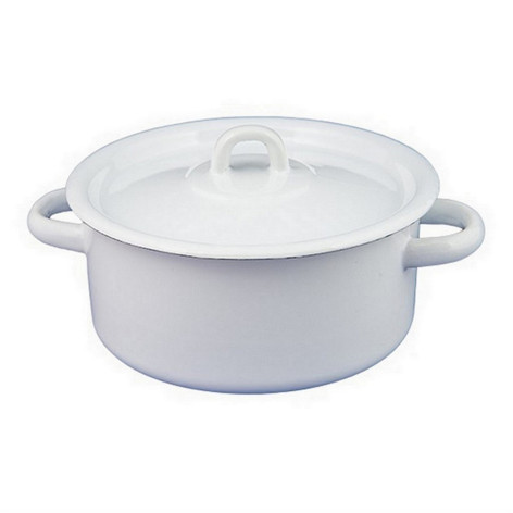 Кастрюля эмалированная 1,5 л петля цилиндрическая светлый Стальэмаль