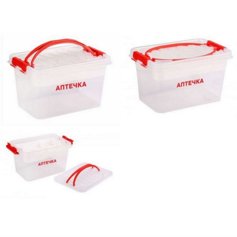 Контейнер пластиковый для аптечки  7 л 352х237х380 мм с вкладышем Аптечка Альтернатива