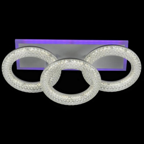 Люстра светодиодная 3 плафона 42*18*16 см 54Вт 1800 LM 12м2 3 цвета белый Baizheng