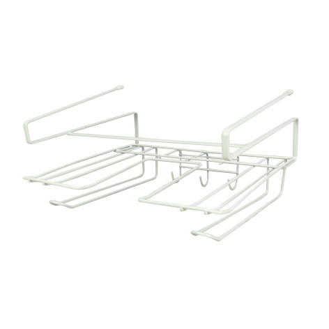 Полка металлическая для кухни подвесная 28,5*25,5*16 см белый CY-0160 Baizheng