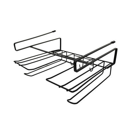 Полка металлическая для кухни подвесная 28,5*25,5*16 см черный CY-0160 Baizheng