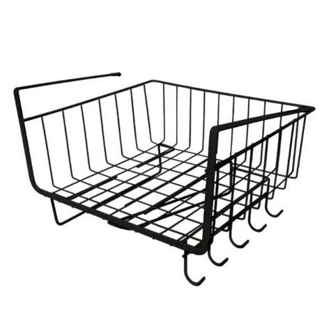 Полка металлическая для кухни подвесная 29*24,5*18,5 см черный CY-0113 Baizheng