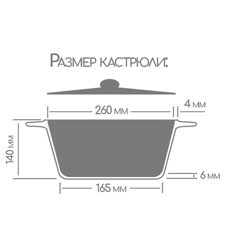 Картинка Кастрюля алюминиевая  5 л стекл крышка под упак Универсальная Классик Горница