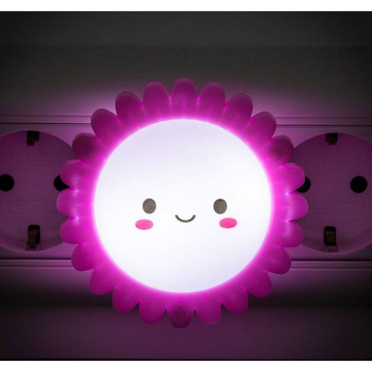 Лампа ночник 15 см 0,6 Вт 3 led Цветок розовый EN-NL-5 Energy