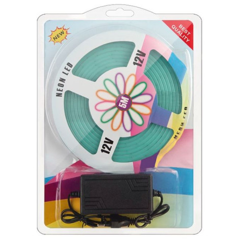 Гирлянда светодиодная 5 м 12В уличная гибкий неон синий Baizheng