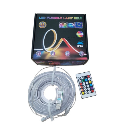 Гирлянда светодиодная 5 м уличная USB приложение пульт гибкий неон мультицвет Baizheng