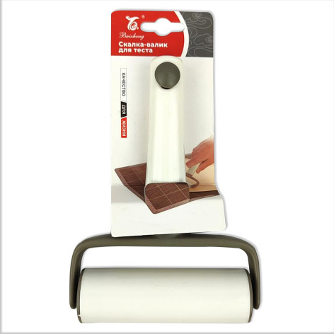 Ролик пластиковый 17х11,5х3,5 см для раскатки теста пласт ручка Baizheng