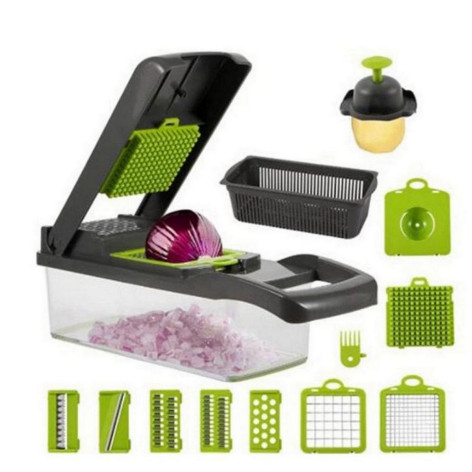 Овощерезка пластиковая 7 ножей контейнер 1,2 л многофункциональная 14 в 1 Talentiert Leonord