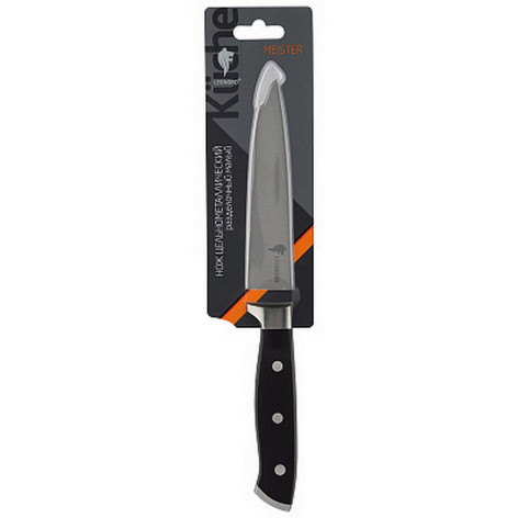Нож нержавеющая сталь лезвие 15 см 2,5 мм пластмассовая ручка Meister Leonord