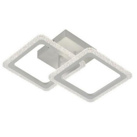 Люстра светодиодная 2 плафона 38*38*12 см 52Вт 2100 LM 10м2 3 цвета белый Baizheng