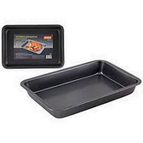 Форма стальная 33,5х23,5х3,8 см для запекания прямоугольная антипригар Mallony