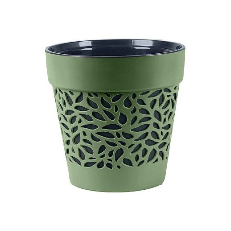 Кашпо пластиковое  3,5 л оливковый-антрацит Блоссом Bmc