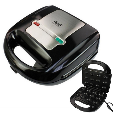 Сэндвичница 750 Вт 5 в 1 сменные панели черный Raf