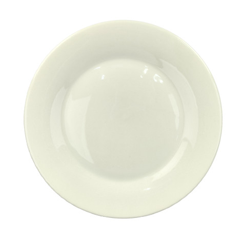 Тарелка фарфоровая обеденная 25,5 см белый Общепит Коралл