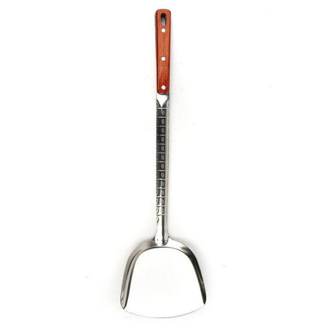 Лопатка нерж сталь 45 см для жарки с дер ручкой Goodmart