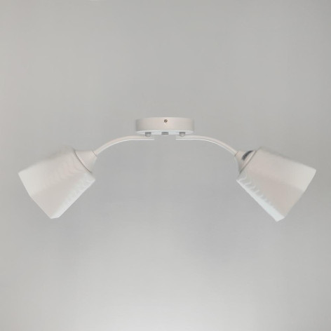 Люстра 2 плафона 58*20*21 см Е27 60Вт 9м2 плафон металл белый Baizheng