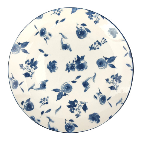 Тарелка фарфоровая десертная 20 см Blue calico Коралл