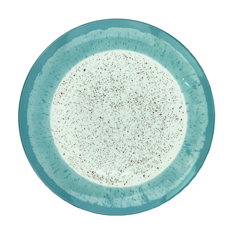 Тарелка фарфоровая обеденная 24 см Rustic Blue Коралл