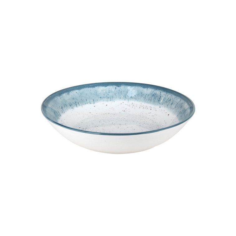 Тарелка фарфоровая суповая 20 см 800 мл Rustic blue Коралл
