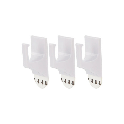 Крючок пластиковый самоклеящийся 3 шт 2,5*4,5 см нагрузка до 1 кг ABS Park