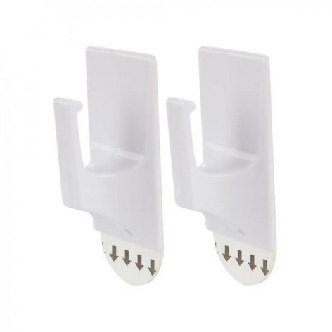 Набор пластиковых крючков 2 шт самоклеящиеся 3,5х6 см нагрузка до 1,5 кг ABS Park