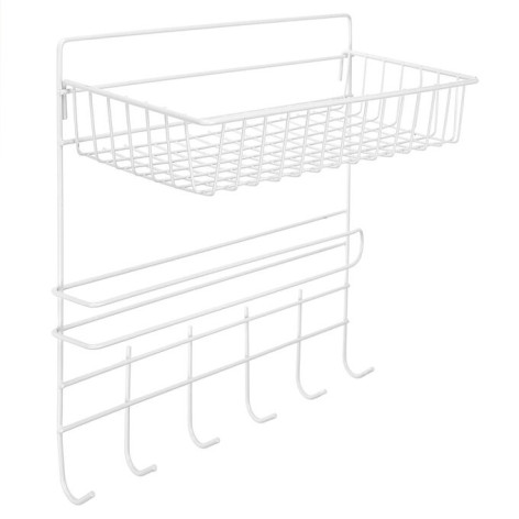 Полка металлическая для кухни подвесная 30*14*29 см белый CY-0144 Baizheng