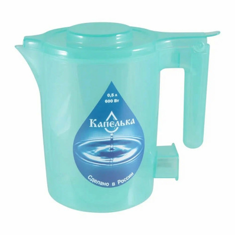 Чайник пластиковый электрический 0,5 л 0,6 кВт зеленый Капелька