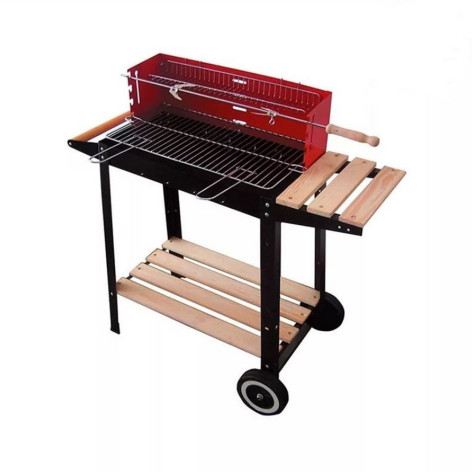 Гриль угольный переносной 83*43*87 см толщина металла 0,8 мм крышка YM-015 Baizheng