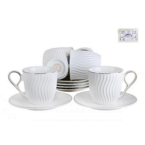 Набор фарфоровый чайный  12 пр 240 мл под упак Волна Коралл