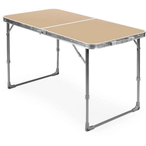 Стол туристический складной пластик 1200х600х445/610мм 6 кофе с молоком Nika