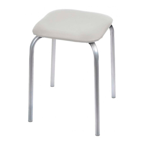 Табурет металлический 370*370*460 мм с мягким сиденьем светло-серый Классика 3 Nika (1/10)