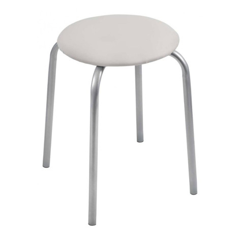 Табурет металлический 390*390*460 мм с мягким сиденьем светло-серый Классика 2 Nika (1/20)
