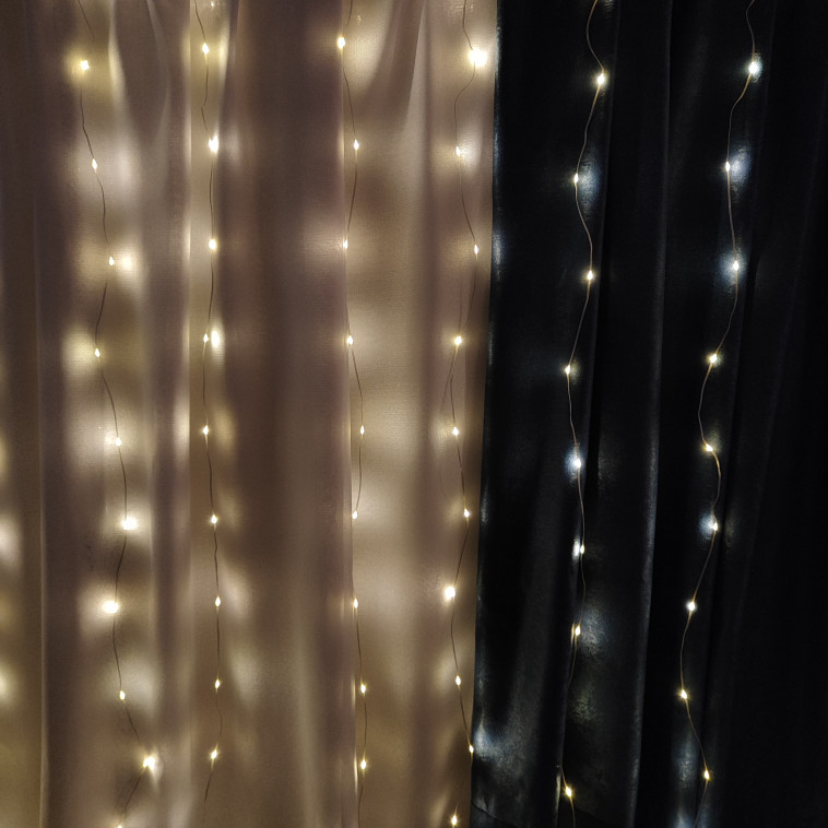 Фото Гирлянда светодиодная 3*2 м 60 led штора пластик медь мультицвет NP-1299 Fex