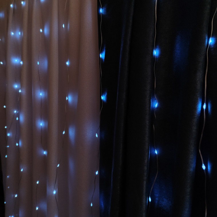 Фото Гирлянда светодиодная 3*2 м 60 led штора пластик медь разноцветный белый NP-1298 Fex
