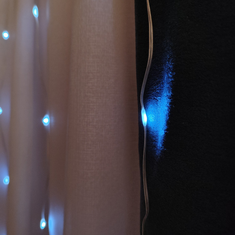 Изображение Гирлянда светодиодная 3*2 м 60 led штора пластик медь разноцветный белый NP-1298 Fex